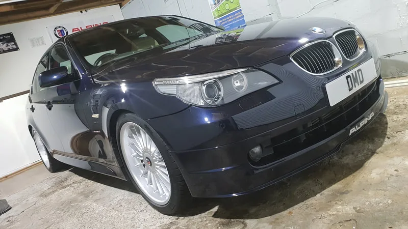 BMW Alpina B5 after undergoing paint correction and ceramic coating treatment