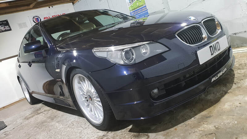 BMW Alpina B5 after undergoing paint correction and ceramic coating treatment