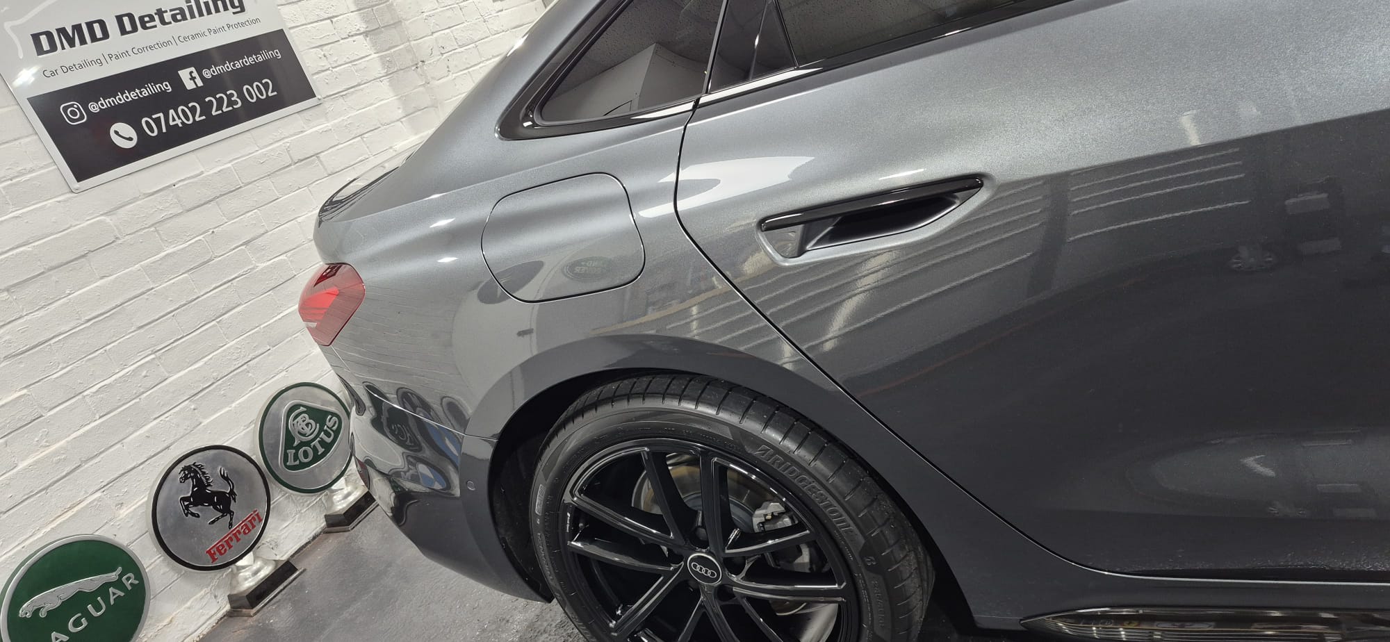 Audi A5 Black Edition after new car ceramic coating in Paisley at DMD Car Detailing near Glasgow