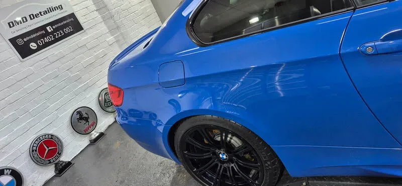 BMW E92 M3 after undergoing BMW paint protection and ceramic coating at DMD Car Detailing in Paisley near Glasgow.