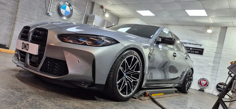BMW M3 Competition after undergoing BMW paint protection at DMD Car Detailing in Paisley near Glasgow.