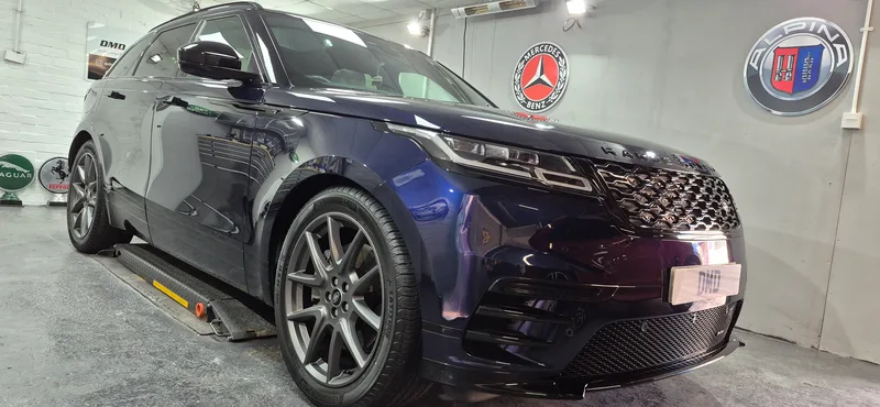 Range Rover after undergoing machine polishing and paint correction in Paisley near Glasgow by DMD Car Detailing.