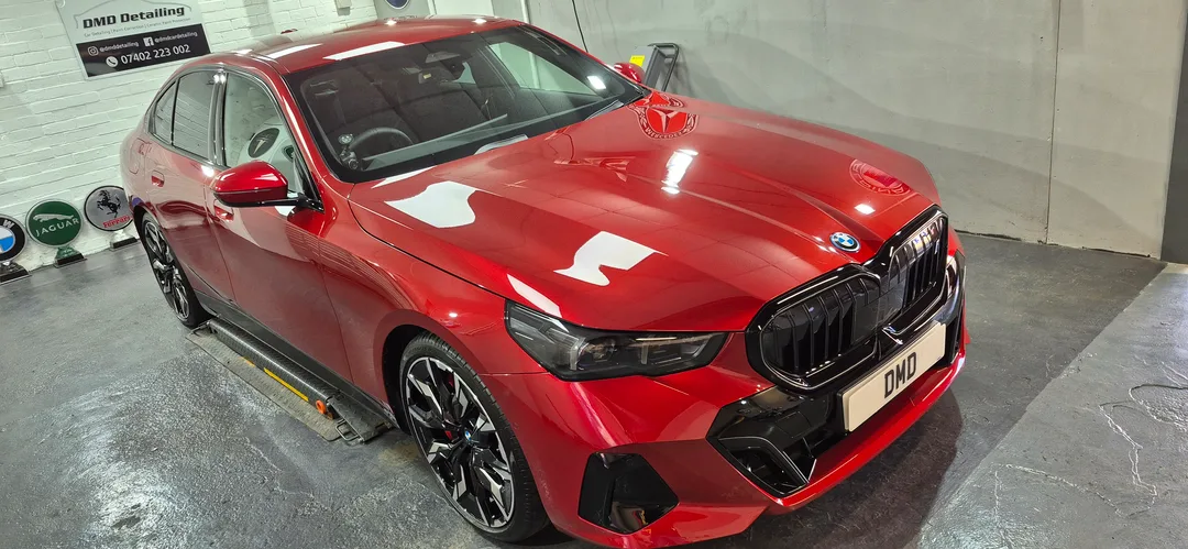 BMW i5 M40 after undergoing new car ceramic protection at DMD Car Detailing in Paisley near Glasgow.