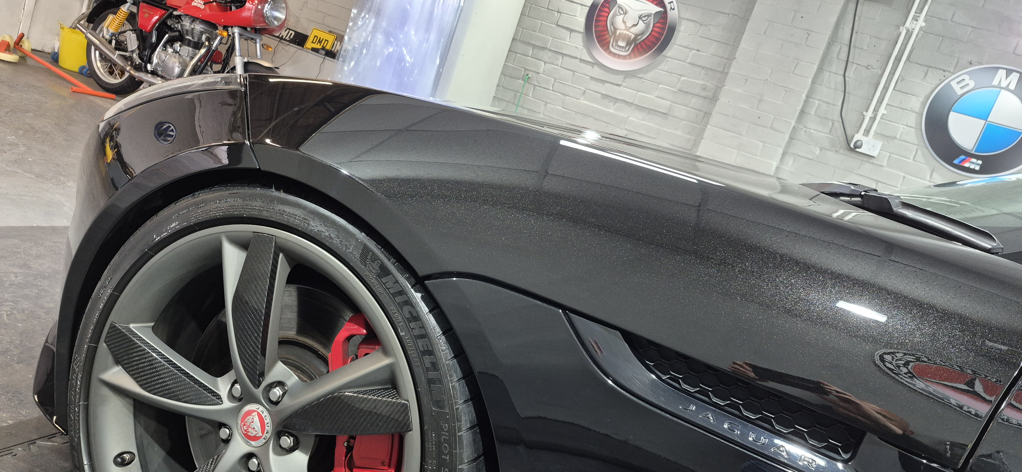 Jaguar F-Type after undergoing minor paint correction in Paisley near Glasgow at DMD Car Detailing