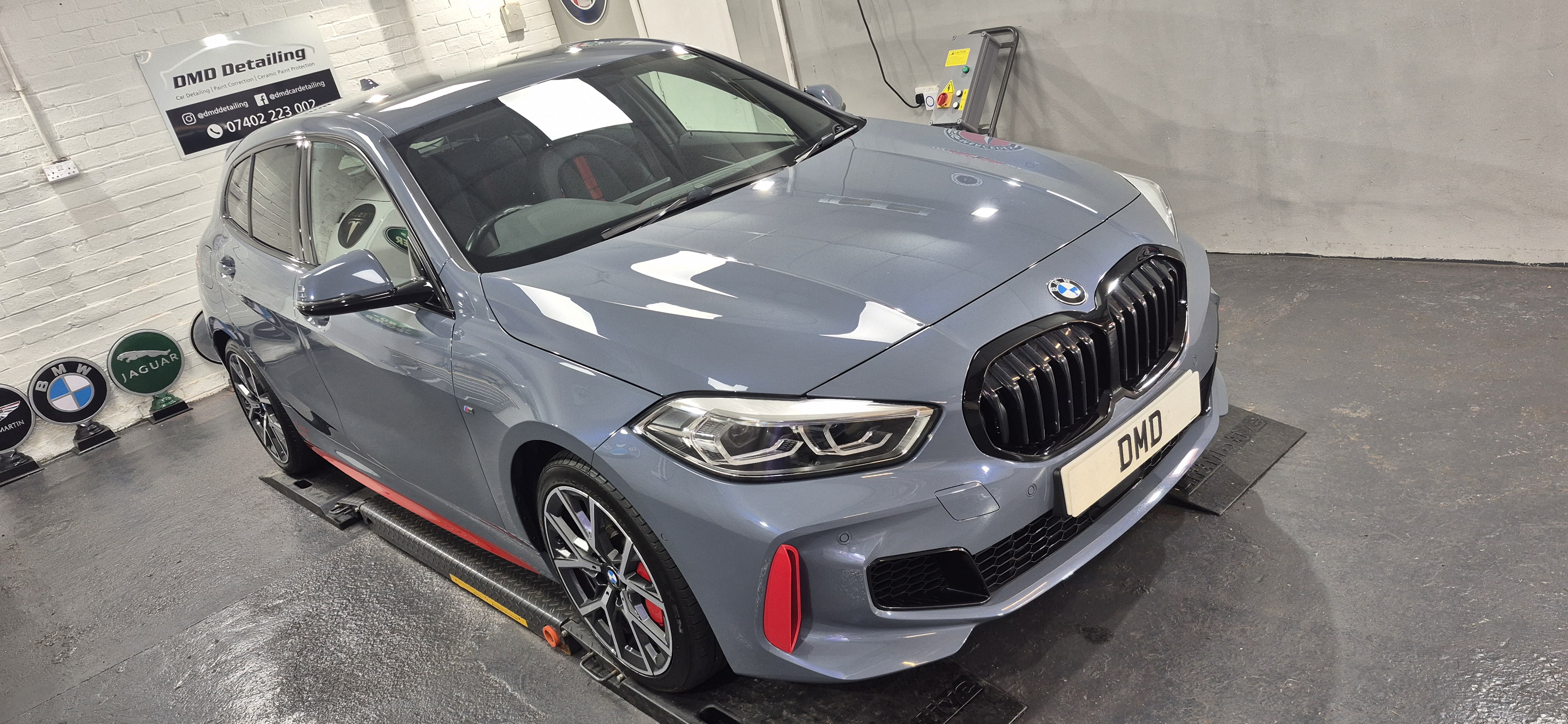 Storm Bay Metallic BMW 128ti after undergoing a Single Stage Machine Polish in Paisley near Glasgow at DMD Car Detailing