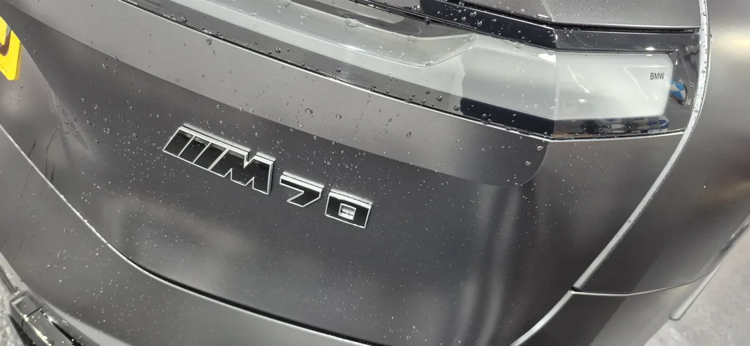 BMW iX M70 boot area before drying