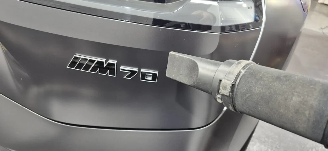 BMW iX M70 boot area during drying