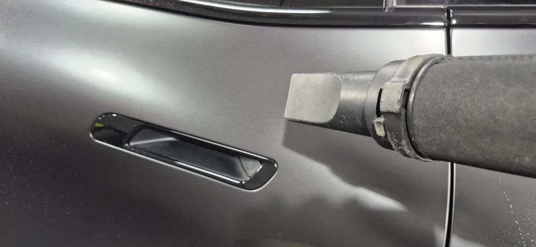 BMW iX M70 near side rear door during drying