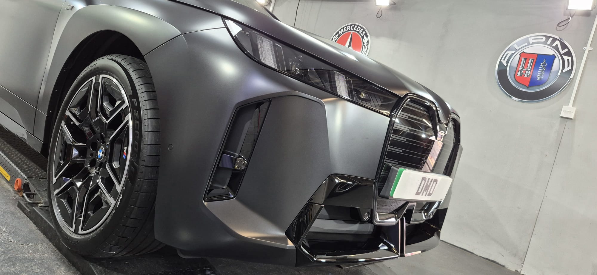 BMW iX M70 after Matte Car Paint Protection Detail in Paisley at DMD Car Detailing near Glasgow