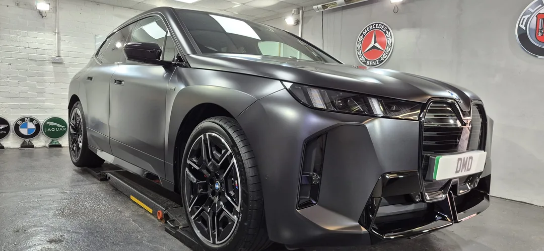 BMW iX M70 after matte paint protection detail in Paisley