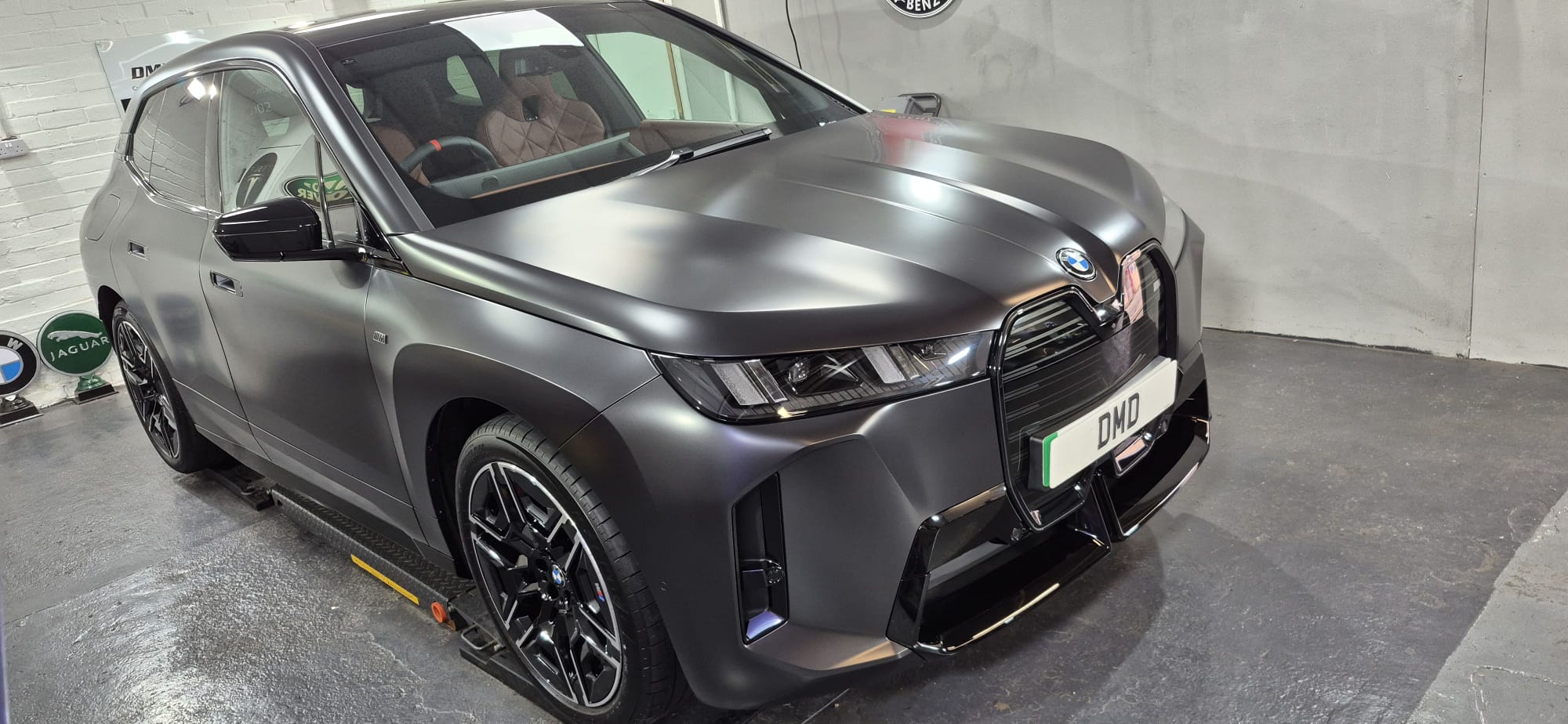 Frozen Deep Grey Metallic BMW iX M70 after Matte Car Paint Protection Detail in Paisley at DMD Car Detailing 