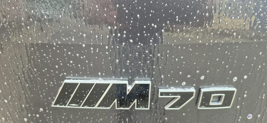 Matte-safe decontamination being carried out on BMW iX M70 in Paisley