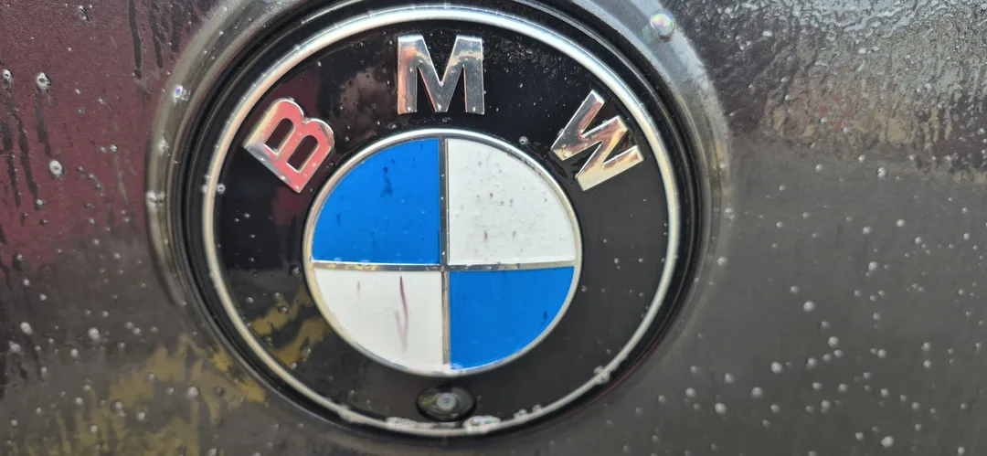 Matte-safe decontamination being carried out on Frozen Deep Grey BMW iX M70