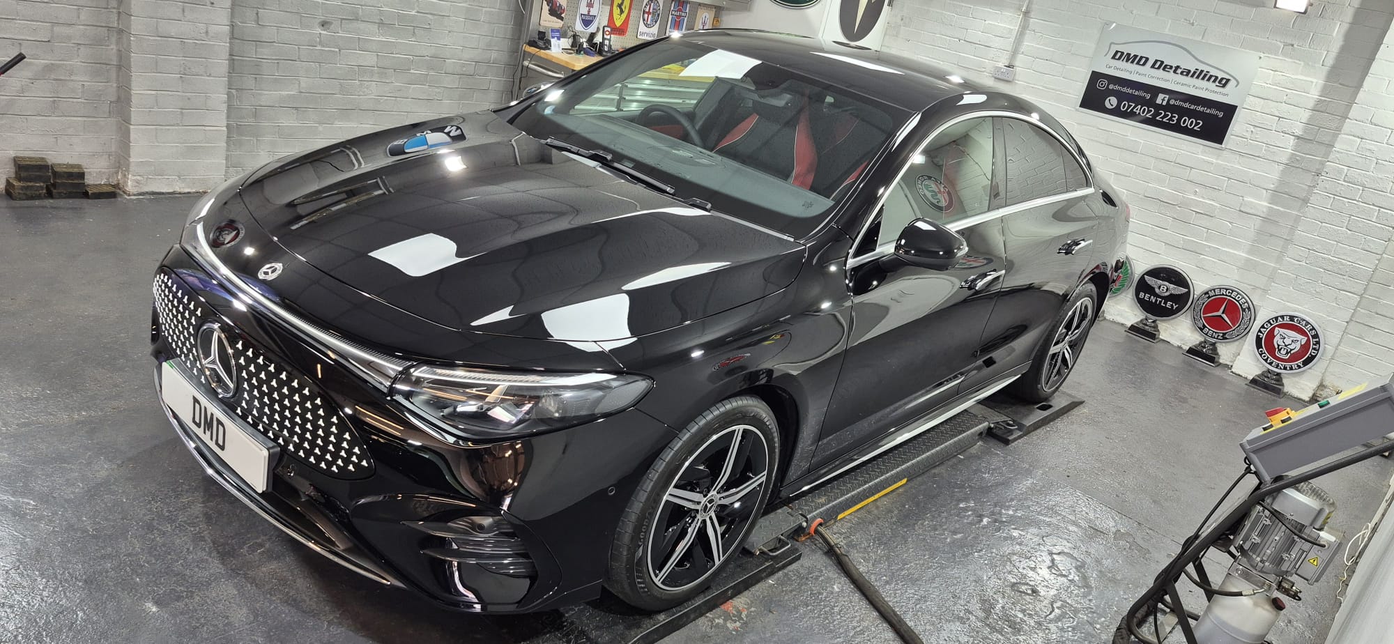Night Black Mercedes CLA 250 after undergoing New Car Ceramic Coating in Paisley near Glasgow at DMD Car Detailing