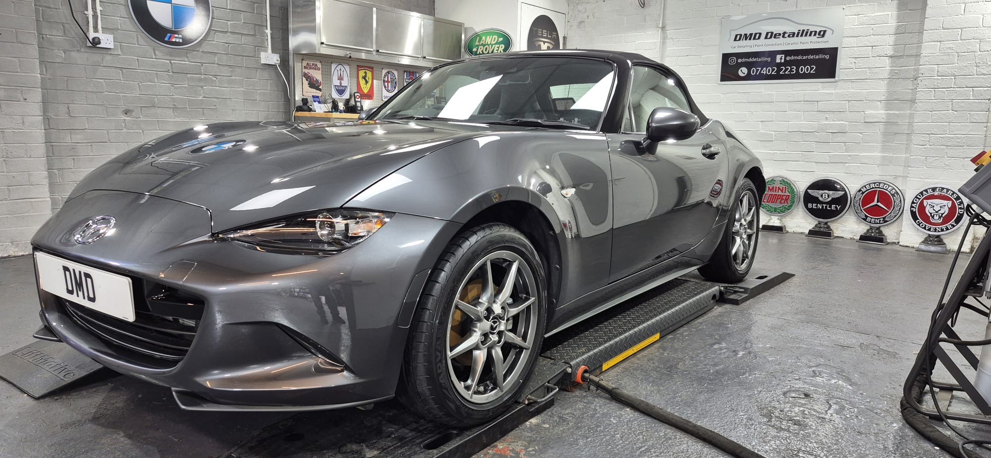 Single Stage Machine Polish - Machine Grey Mazda MX-5