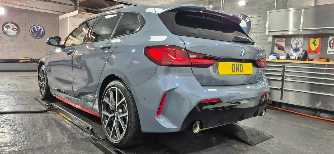 BMW 128ti after single stage machine polish and ceramic coating in Paisley near Glasgow at DMD Car Detailing