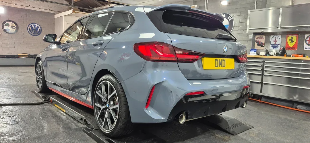 BMW 128ti after single stage machine polish and ceramic coating in Paisley near Glasgow at DMD Car Detailing